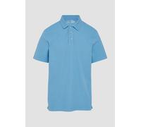 Poloshirt mit Waffelstruktur und Logo-Patch L blau 2166316.5510.L