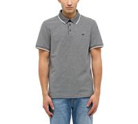 Poloshirt MUSTANG "MUPalco", Herren, Gr. 3XL, schwarz meliert, Piqué, Obermaterial: 100% Baumwolle, meliert, normal normal, ohne Ausschnitt, Shirts, Piqué Qualität (46284144-XXXL) schwarz meliert