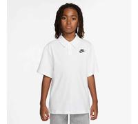 Poloshirt NIKE SPORTSWEAR "K NSW CLUB KNIT SS POLO LBR", Jungen, Gr. L, weiß, schwarz, Obermaterial: 100% Baumwolle, Shirts, für Jugendliche, klassischer Umlegekragen, 2-Knopf-Leiste (32182410-L) weiß