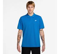 Poloshirt NIKE SPORTSWEAR "M NK CLUB SS POLO PIQUE", Herren, Gr. M, blau (lt photo blau, weiß), Jersey, Obermaterial: 100% Baumwolle, normal, Rundhals, Shirts, mit klassischem Polokragen, aus atmungsa