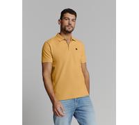 Poloshirt NO EXCESS "No Excess Poloshirt Polo Pique Garment Dyed", Herren, Gr. M, gelb, 95% Baumwolle, 5% elasthan, Shirts (33305435-M) gelb