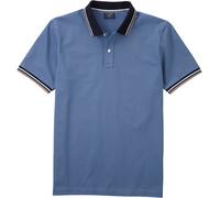 Poloshirt OLYMP "Casual", Herren, Gr. L, blau (rauchblau), Piquu00e9, Obermaterial: 100% Baumwolle, casual, Kurzarm, Shirts, farbliche Kontrast-Details (62916641-L) rauchblau