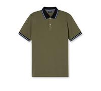 Poloshirt OLYMP "Casual", Herren, Gr. S, grün (oliv), Piqué, Obermaterial: 100% Baumwolle, Shirts, farbliche Kontrast-Details (91169151-S) oliv