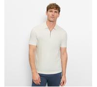 OLYMP Zip-Polo Herren Regular Fit Kurzarm Baumwoll-Jersey Weiß, XL