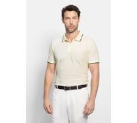 Poloshirt OLYMP "OLYMP Casual Wirk", Damen, Gr. XL, sanftes weiß, 70% Baumwolle, 30% Leinen, Shirts (18371647-XL) sanftes weiß