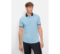 Poloshirt OLYMP "Casual", Herren, Gr. 3XL, blau (bleu), Piqué, Obermaterial: 100% Baumwolle, Shirts, farbliche Kontrast-Details (99060752-XXXL) bleu