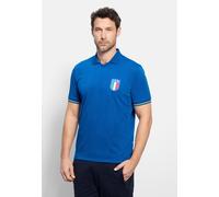 OLYMP Casual Regular Fit Halbarmpullover blau, Einfarbig