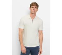 OLYMP Zip-Polo Herren Regular Fit Kurzarm Baumwoll-Jersey Weiß, M