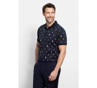 Poloshirt OLYMP "OLYMP Casual Wirk", Herren, Gr. XL, marine, 70% Baumwolle, 30% Leinen, Shirts (50536560-XL) marine
