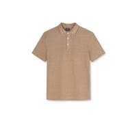 Poloshirt OLYMP "OLYMP Casual Wirk", Herren, Gr. XXL, natur, 95% Leinen, 5% Elasthan, Shirts (34578123-XXL) natur