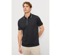 Poloshirt OLYMP "OLYMP Casual Wirk", Herren, Gr. XXL, schwarz, 51% Baumwolle, 49% Polyester, Shirts (57170037-XXL) schwarz