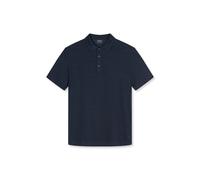 OLYMP Level 5 Slim Fit Poloshirt aus Leinen-Elasthan-Mix in Marine, Größe M