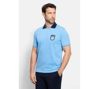 Poloshirt OLYMP "OLYMP Casual Wirk, Polo", Herren, Gr. XL, bleu, 55% Baumwolle, 45% Polyester, Shirts (69142343-XL) bleu