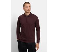 Poloshirt OLYMP "OLYMP Casual Wirk, Polo langarm", Herren, Gr. 3XL, braun (bordeaux), 100% Baumwolle, Shirts (24989546-XXXL) bordeaux