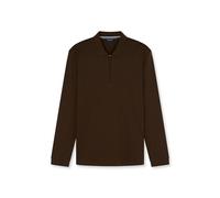 OLYMP Casual Regular Fit Longsleeve Poloshirt braun, Einfarbig