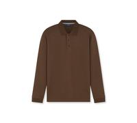 Poloshirt OLYMP "OLYMP Casual Wirk, Polo langarm", Herren, Gr. XXL, braun, 89% Baumwolle, 11% Polyester, Shirts (27601426-XXL) braun