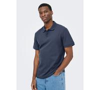 Poloshirt ONLY & SONS "ONSBEN REG SS POLO SHIRT NOOS", Herren, Gr. L, blau nights, Jersey, Obermaterial: 100% Baumwolle, unifarben, regular fit normal, ohne Ausschnitt, Shirts, Baumwolle, regular fit