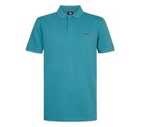 Poloshirt PETROL INDUSTRIES, Herren, Gr. XL (42), blau (iron blau), Jersey, Obermaterial: 100% Baumwolle, regular fit taillenbedeckt, ohne Ausschnitt, Shirts, mit Logo Stickerei (87636260-XL) iron bla