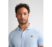 Poloshirt PETROL INDUSTRIES, Herren, Gr. XL (42), sky, Jersey, Obermaterial: 100% Baumwolle, regular fit taillenbedeckt, ohne Ausschnitt, Shirts, mit Logo Stickerei (73538258-XL) sky