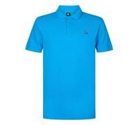 Poloshirt PETROL INDUSTRIES, Herren, Gr. XXL, schwarz aqua, Jersey, Obermaterial: 100% Baumwolle, unifarben, regular fit taillenbedeckt, ohne Ausschnitt, Shirts, mit Logo Stickerei (97946510-XXL) schw