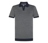 Poloshirt PETROL INDUSTRIES "Men Knitwear Polo", Herren, Gr. M (38), navy blau, Piqué, Obermaterial: 100% Baumwolle, meliert, regular fit normal, V-Ausschnitt, Shirts, mit offenem Polokragen (66294527