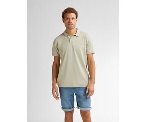Poloshirt PETROL INDUSTRIES "Men Polo Short Sleeve", Herren, Gr. XL (42), desert sage, Piqué, Obermaterial: 95% Baumwolle, 5% Elasthan, unifarben mit Farbeinsatz, regular fit normal, Rippstrickbündche