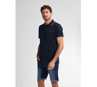 Poloshirt PETROL INDUSTRIES "Men Polo Short Sleeve", Herren, Gr. XXL (44), navy blau, Piqué, Obermaterial: 95% Baumwolle, 5% Elasthan, unifarben mit Farbeinsatz, regular fit normal, Rippstrickbündchen
