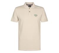 Poloshirt PETROL INDUSTRIES "Men Polo Short Sleeve", Herren, Gr. XXXL(46), seashell, Jersey, Obermaterial: 60% Baumwolle, 40% Polyester, unifarben, regular fit normal, ohne Ausschnitt, gerader Abschlu
