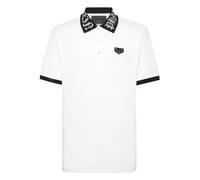 Poloshirt PHILIPP PLEIN "Gothic Plein", Herren, Gr. 3XL, weiß (01, weiß), Obermaterial: 100% Baumwolle, Shirts (75530129-XXXL) 01, weiß