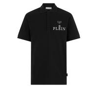 Poloshirt PHILIPP PLEIN "Kurzarm-Poloshirt", Herren, Gr. 3XL, schwarz (02, schwarz), Stoff: 100% Baumwolle, Shirts (95337955-XXXL) 02, schwarz