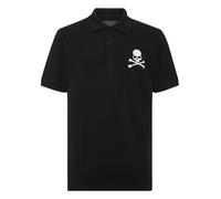 Poloshirt PHILIPP PLEIN "Skull&Bones", Jungen, Gr. M, 02, schwarz, Obermaterial: 100% Baumwolle, Shirts (48497302-M) 02, schwarz