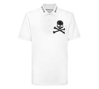 Poloshirt PHILIPP PLEIN "Skull", Herren, Gr. 3XL, weiß (01, weiß), Obermaterial: 100% Baumwolle, Shirts (87362659-XXXL) 01, weiß