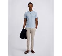 Poloshirt PIERRE CARDIN "Poloshirt uni pique", Herren, Gr. M, skyway, Piqué, Obermaterial: 96% Baumwolle, 4% Elasthan, kontrastfarbene Details, regular fit normal, ohne Ausschnitt, kontrastfarben, Shi