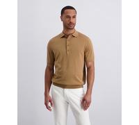 Poloshirt PIERRE CARDIN "Strick Polo kurzarm", Herren, Gr. XXL, otter, Strick, Obermaterial: 100% Baumwolle, unifarben, regular fit normal, ohne Ausschnitt, Rippbündchen, Shirts, mit Rippbündchen (526