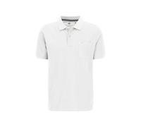 Poloshirt Piquê aus Baumwolle mit Brusttasche Weiß 5XL