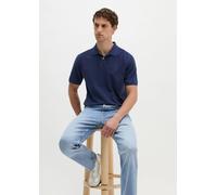 Poloshirt Piqué regular garment-dyed blau L