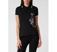 PLEIN SPORT Damen Polo GLITTER (PP955) S Schwarz