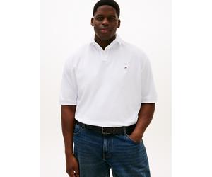 Poloshirt "Plus 1985", Herren, Gr. XXL, weiß, Piqué, Obermaterial: 96% Baumwolle, 4% Elasthan, TOMMY HILFIGER BIG & TALL, regular fit, Shirts, Große Größen, Pique, regular fit (69762410-XXL) weiß