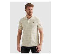 Poloshirt PME LEGEND, Herren, Gr. 3XL, bone weiß, Piqué, Obermaterial: 99% Baumwolle, 1% Polyester, gestreift, regular fit normal, ohne Ausschnitt, Shirts, mit Logo Stickerei (58764918-XXXL) bone weiß