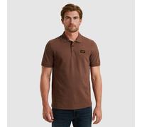 Poloshirt PME LEGEND, Herren, Gr. 4XL, marron, Web, Obermaterial: 95% Baumwolle, 5% Elasthan, unifarben, normal hüftbedeckend, Rundhals, Shirts, mit Logostickerei (78873348-4XL) marron