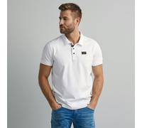 Poloshirt PME LEGEND, Herren, Gr. 5XL, weiß, Web, Obermaterial: 95% Baumwolle, 5% Elasthan, normal hüftbedeckend, Rundhals, Shirts, mit Logostickerei (51029760-5XL) weiß