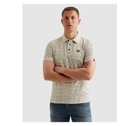 Poloshirt PME LEGEND, Herren, Gr. XL, beige (bone weiß), Jersey, Obermaterial: 100% Baumwolle, gemustert, normal, ohne Ausschnitt, Shirts, Kleine Seitenschlitze am Saum (44347957-XL) bone weiß