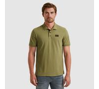 Poloshirt PME LEGEND, Herren, Gr. XXL, grün (oil grün), Web, Obermaterial: 95% Baumwolle, 5% Elasthan, unifarben, casual, normal hüftbedeckend, Rundhals, Kurzarm, Shirts, mit Logostickerei (98131163-X