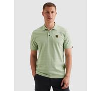 Poloshirt PME LEGEND "Short sleeve polo jacquard jersey stripe", Herren, Gr. XL, grün (cameo grün), Jersey, Obermaterial: 100% Baumwolle, gestreift, regular fit normal, ohne Ausschnitt, abgesteppte Ka