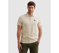 Poloshirt PME LEGEND "Short sleeve polo jersey jacquard", Herren, Gr. L, egret, Jersey, Obermaterial: 82% Baumwolle, 15% Polyester, 3% Elasthan, unifarben, regular fit normal, ohne Ausschnitt, abgeste