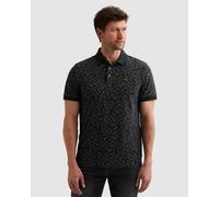 Poloshirt PME LEGEND "Short sleeve polo printed fine pique", Herren, Gr. 3XL, schwarz (carbon), Jersey, Obermaterial: 100% Baumwolle, gemustert, regular fit normal, ohne Ausschnitt, Bündchen, Shirts, 