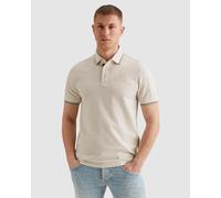 Poloshirt PME LEGEND "Short sleeve polo stretch pique", Herren, Gr. M, egret, Jersey, Obermaterial: 96% Baumwolle, 4% Elasthan, bestickt, unifarben, regular fit normal, ohne Ausschnitt, Shirts, Regula