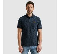 Poloshirt PME LEGEND "Short sleeve polo two tone pique printed", Herren, Gr. XXL, grau (salute), Jersey, Obermaterial: 100% Baumwolle, bedruckt, regular fit taillenbedeckt, Bündchen, Shirts Poloshirt,