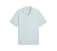 Poloshirt PUMA "Essentials Elevated Polo Herren", Herren, Gr. L, weiß (fresh water blau), Obermaterial: 67% Baumwolle, 5% Elasthan, 28% Polyester. Besatz: 100% Baumwolle, clean, relaxed fit, Shirts (4