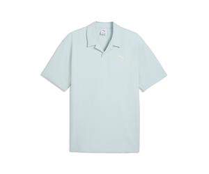 Poloshirt PUMA "Essentials Elevated Polo Herren", Herren, Gr. XXL, fresh water blau, Obermaterial: 67% Baumwolle, 5% Elasthan, 28% Polyester. Besatz: 100% Baumwolle, clean, relaxed fit, Shirts (424887